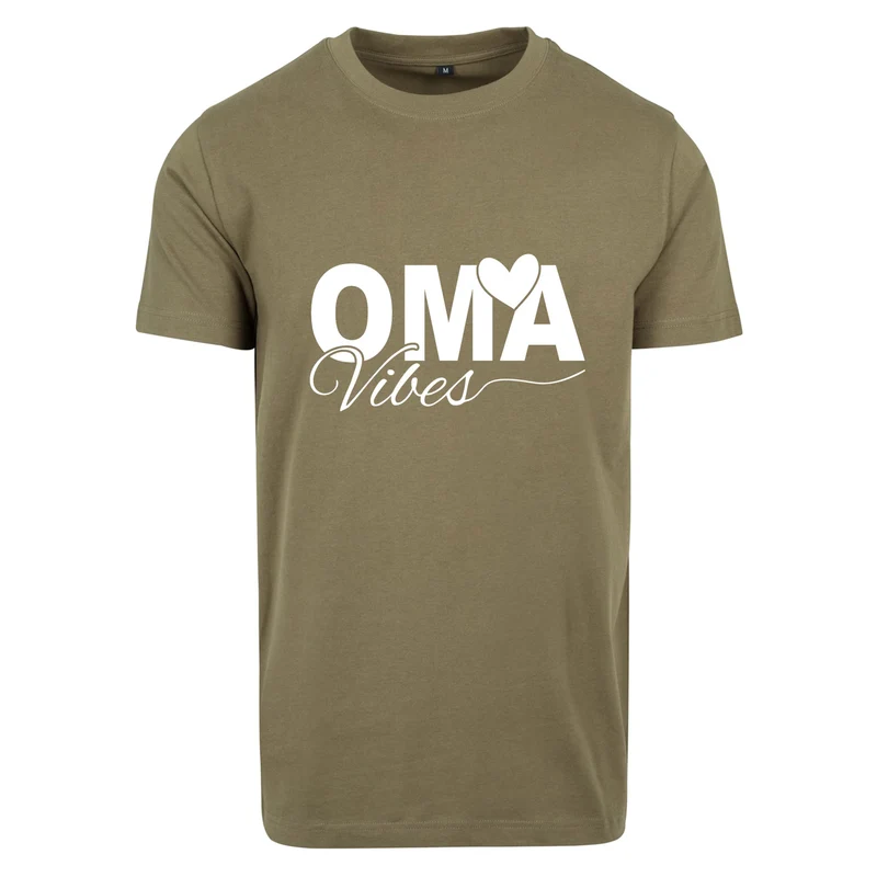 T-Shirt Shirt - Oma Vibes - Druck Weiß Matt - verschiedene Farben zur Auswahl