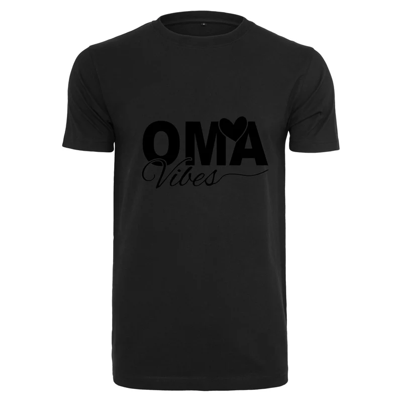 T-Shirt Shirt - Oma Vibes - Druck Schwarz Matt - verschiedene Farben zur Auswahl