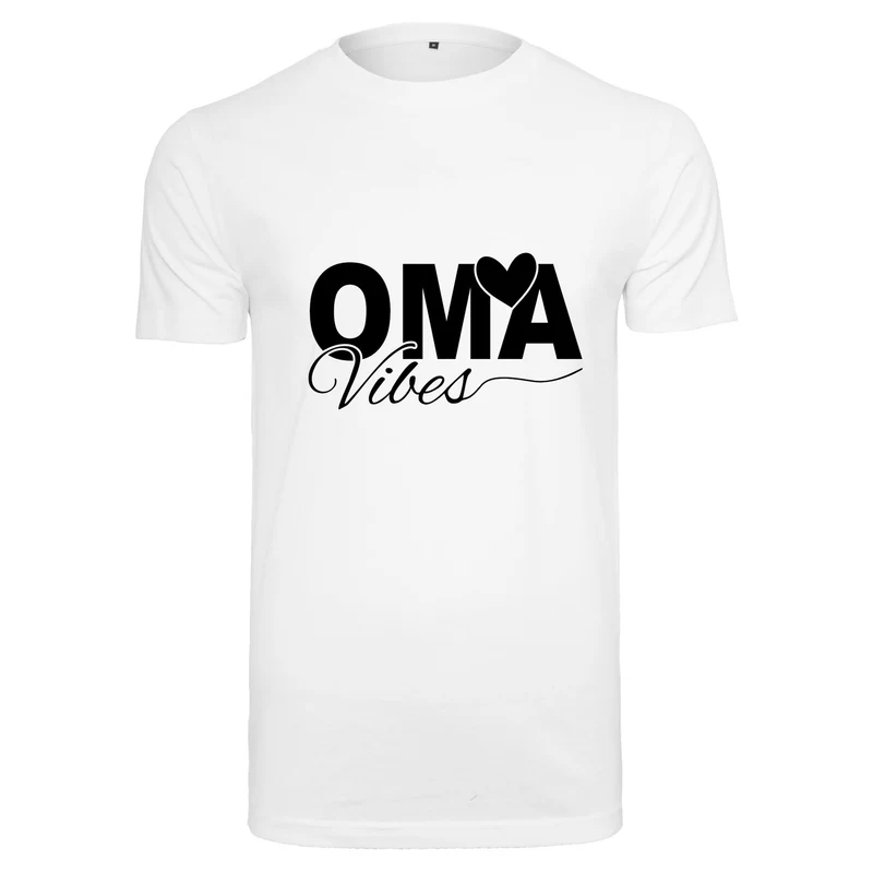 T-Shirt Shirt - Oma Vibes - Druck Schwarz Matt - verschiedene Farben zur Auswahl
