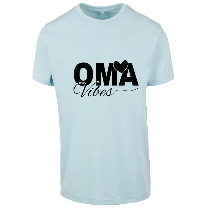 T-Shirt Shirt - Oma Vibes - Druck Schwarz Matt - verschiedene Farben zur Auswahl