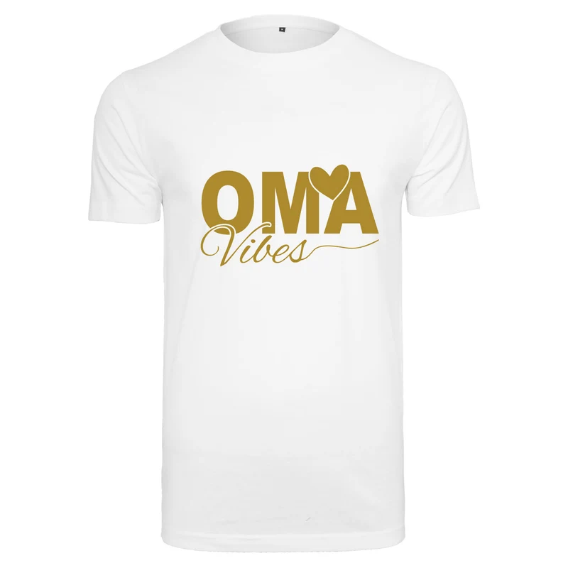 T-Shirt Shirt - Oma Vibes - Druck Gold Matt - verschiedene Farben zur Auswahl