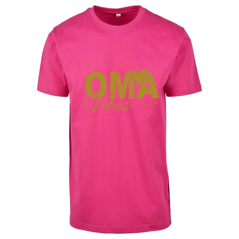 T-Shirt Shirt - Oma Vibes - Druck Gold Matt - verschiedene Farben zur Auswahl