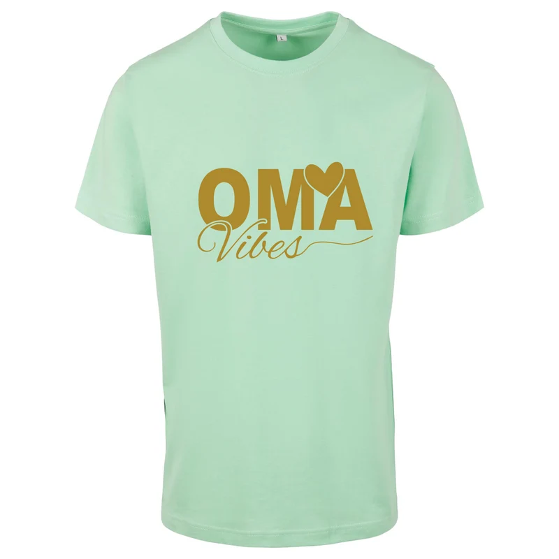 T-Shirt Shirt - Oma Vibes - Druck Gold Matt - verschiedene Farben zur Auswahl