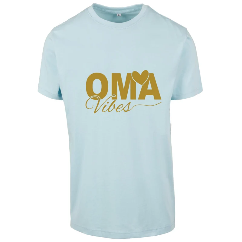 T-Shirt Shirt - Oma Vibes - Druck Gold Matt - verschiedene Farben zur Auswahl