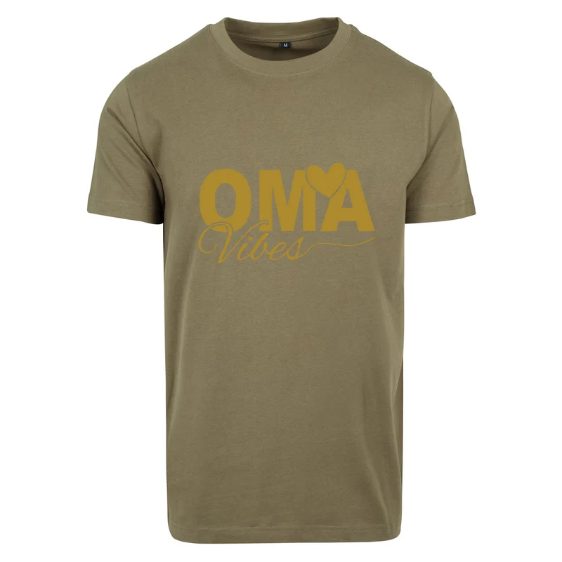 T-Shirt Shirt - Oma Vibes - Druck Gold Matt - verschiedene Farben zur Auswahl