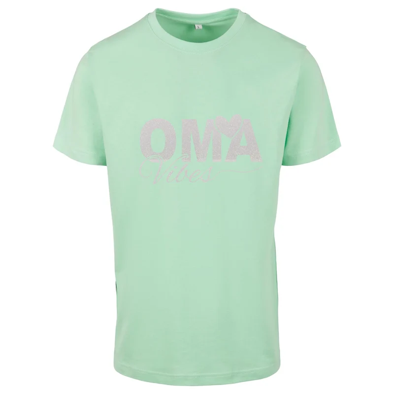 T-Shirt Shirt - Oma Vibes - Druck Weiß Rainbow Glitter - verschiedene Farben zur Auswahl