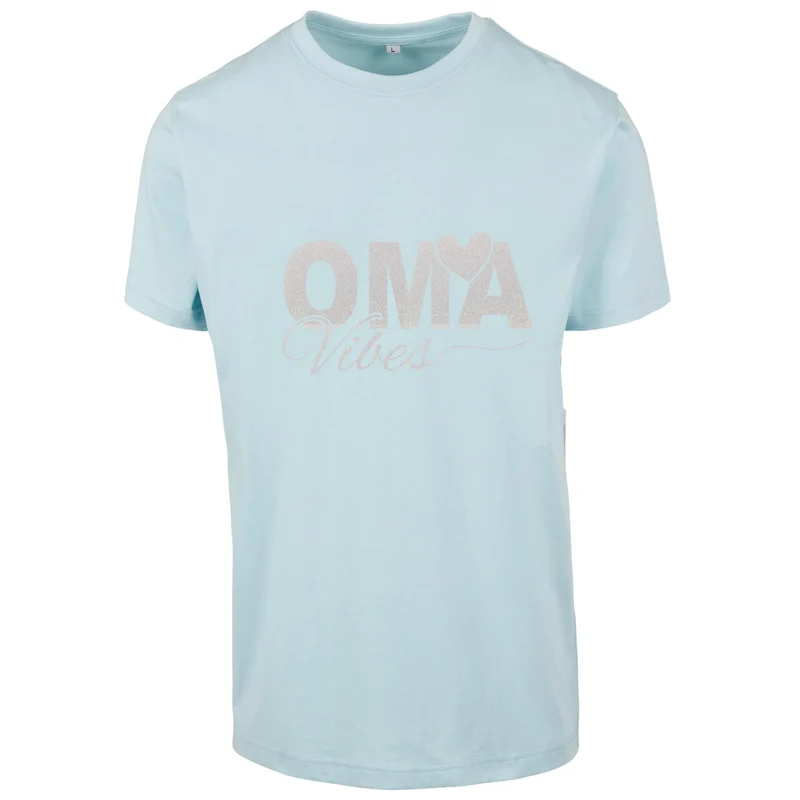 T-Shirt Shirt - Oma Vibes - Druck Weiß Rainbow Glitter - verschiedene Farben zur Auswahl