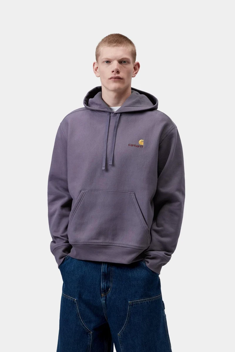 Carhartt WIP Herren American Script Hoodie | Schattiges Lila