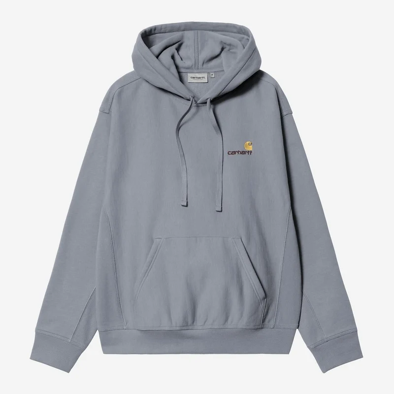 Carhartt WIP Herren American Script Hoodie | Schattiges Blau