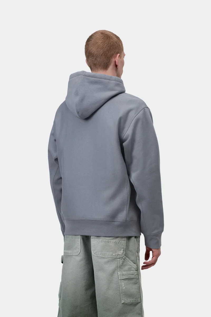 Carhartt WIP Herren American Script Hoodie | Schattiges Blau