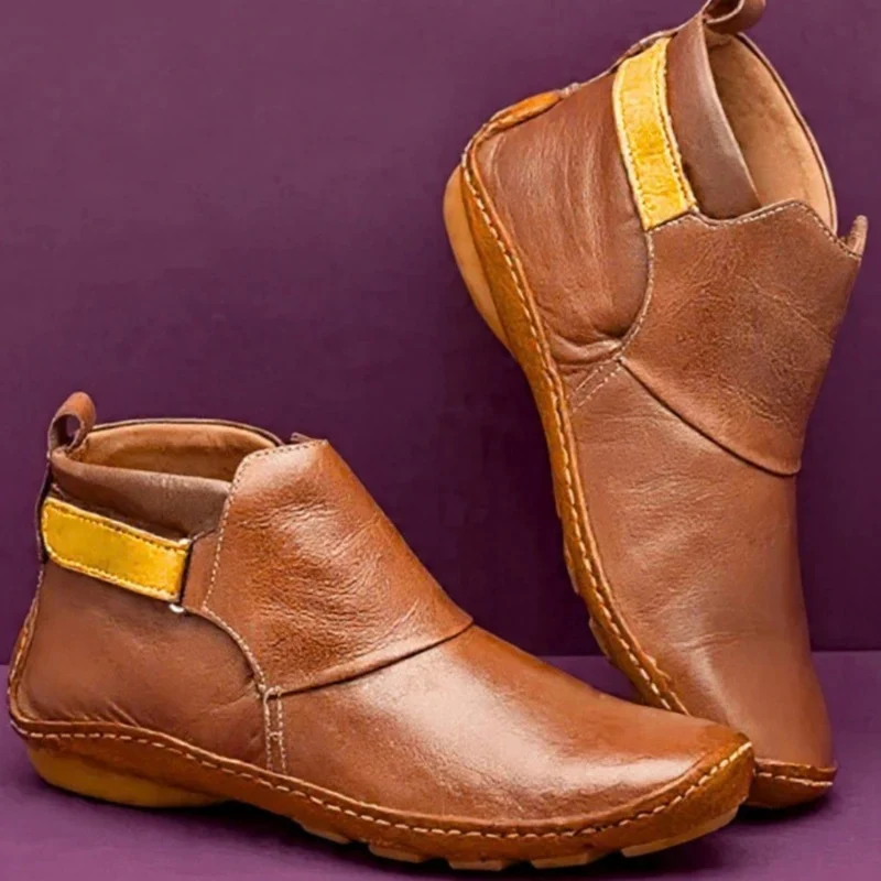 Talin | Damen Orthopädische Stiefeletten mit Reißverschluss und flacher Sohle