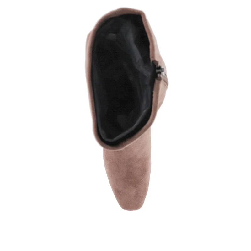 Block-Heeled Long Boots - CAPRI40501 / 326 604 - Taupe