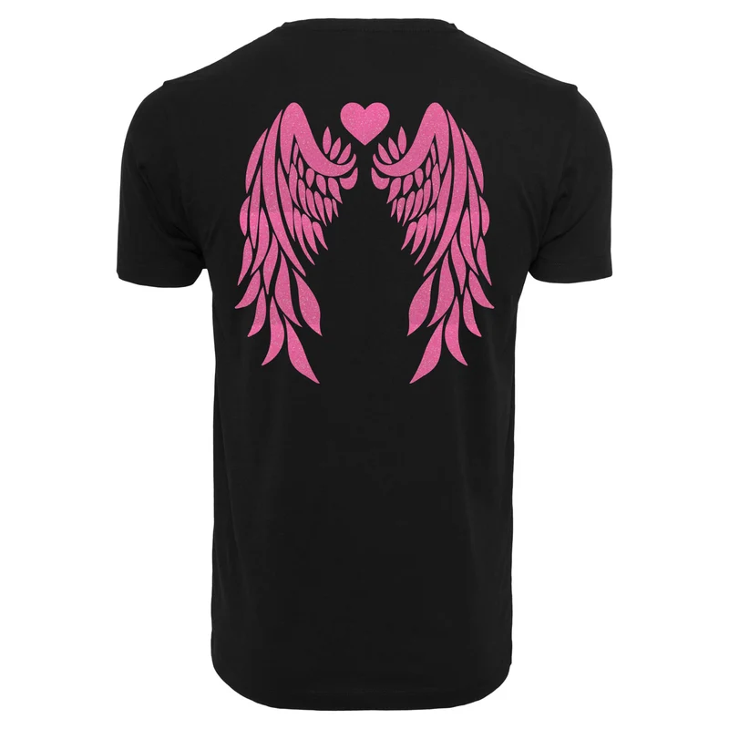 T-Shirt Shirt - Angel Wings - Druck Neon Rosa - verschiedene Farben zur Auswahl