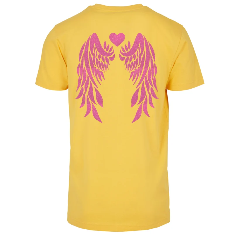 T-Shirt Shirt - Angel Wings - Druck Neon Rosa - verschiedene Farben zur Auswahl