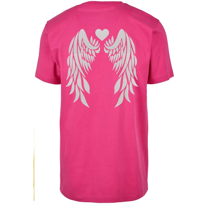T-Shirt Shirt - Angel Wings - Druck Weiß Rainbow
