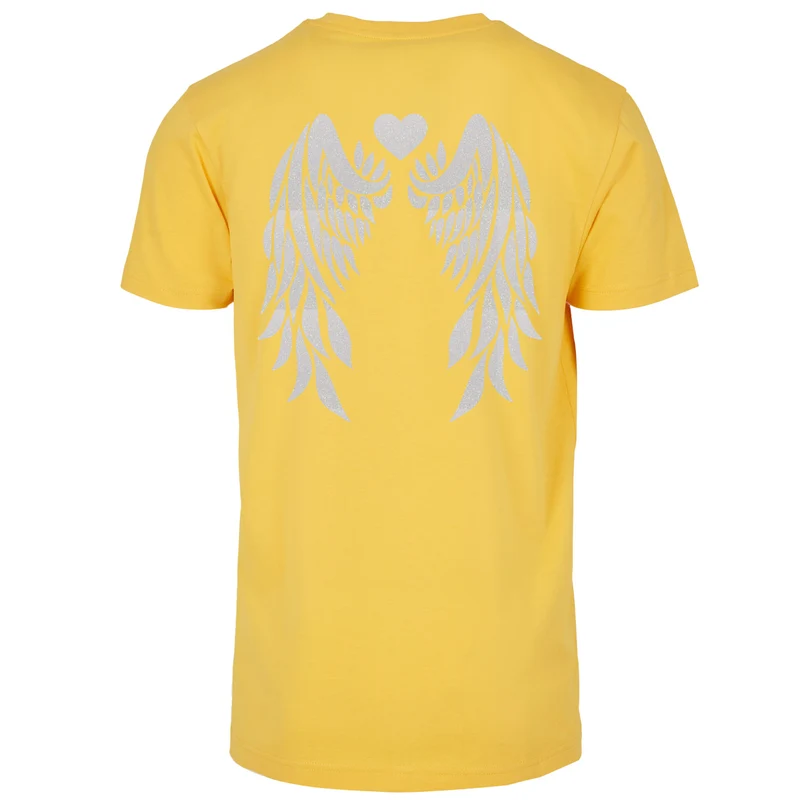 T-Shirt Shirt - Angel Wings - Druck Weiß Rainbow
