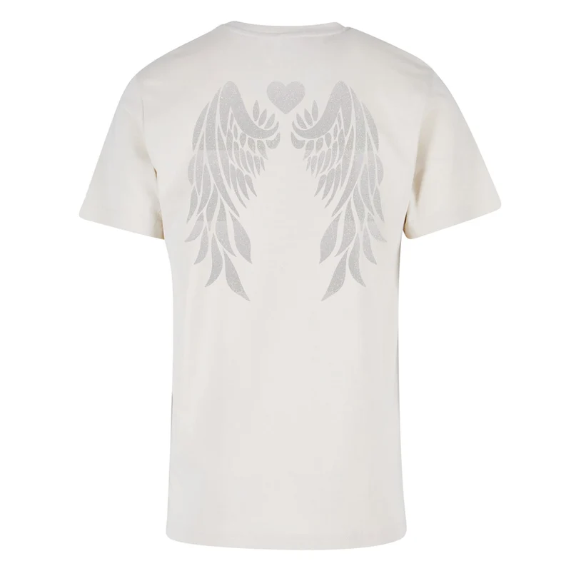 T-Shirt Shirt - Angel Wings - Druck Weiß Rainbow