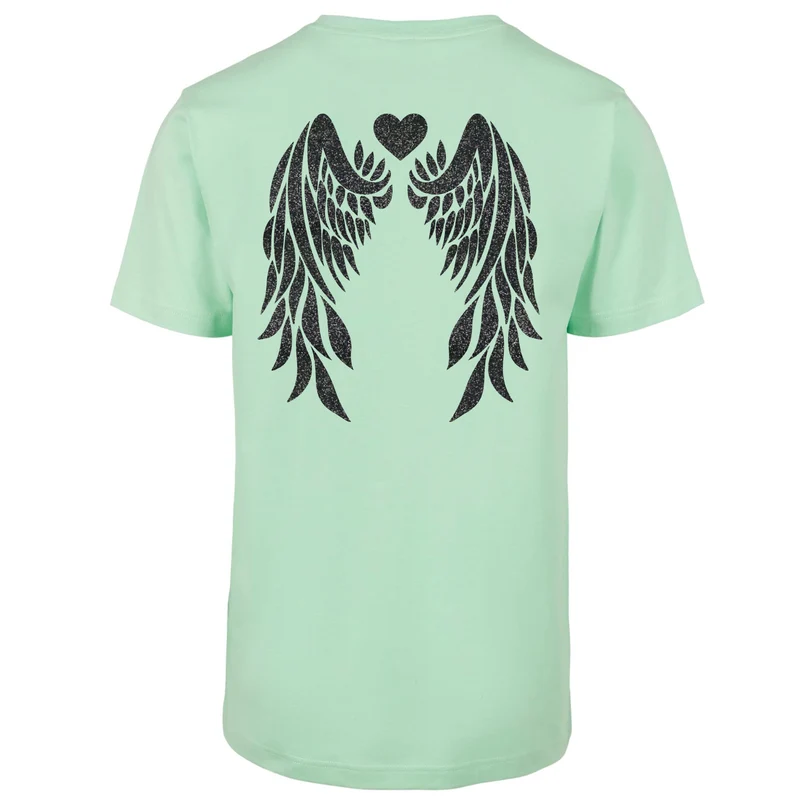 T-Shirt Shirt - Angel Wings - Druck Schwarz - verschiedene Farben zur Auswahl