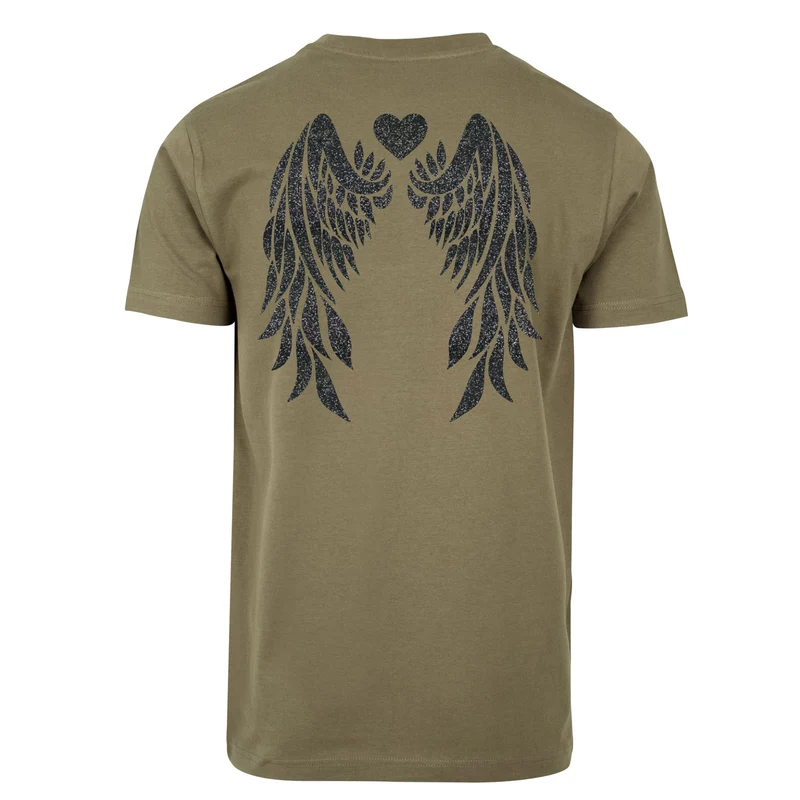 T-Shirt Shirt - Angel Wings - Druck Schwarz - verschiedene Farben zur Auswahl