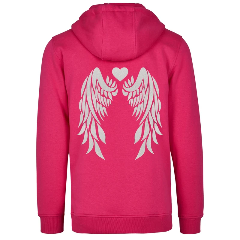 Hoodie - Angel Wings - Druck Weiß Rainbow - verschiedene Farben zur Auswahl