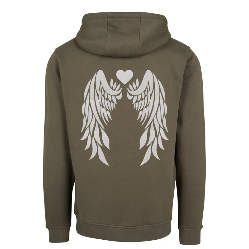 Hoodie - Angel Wings - Druck Weiß Rainbow - verschiedene Farben zur Auswahl