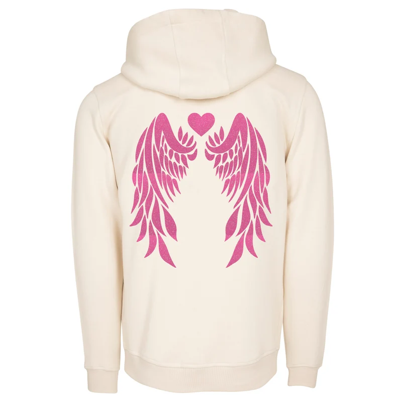 Hoodie - Angel Wings - Druck Neon Rosa - verschiedene Farben zur Auswahl
