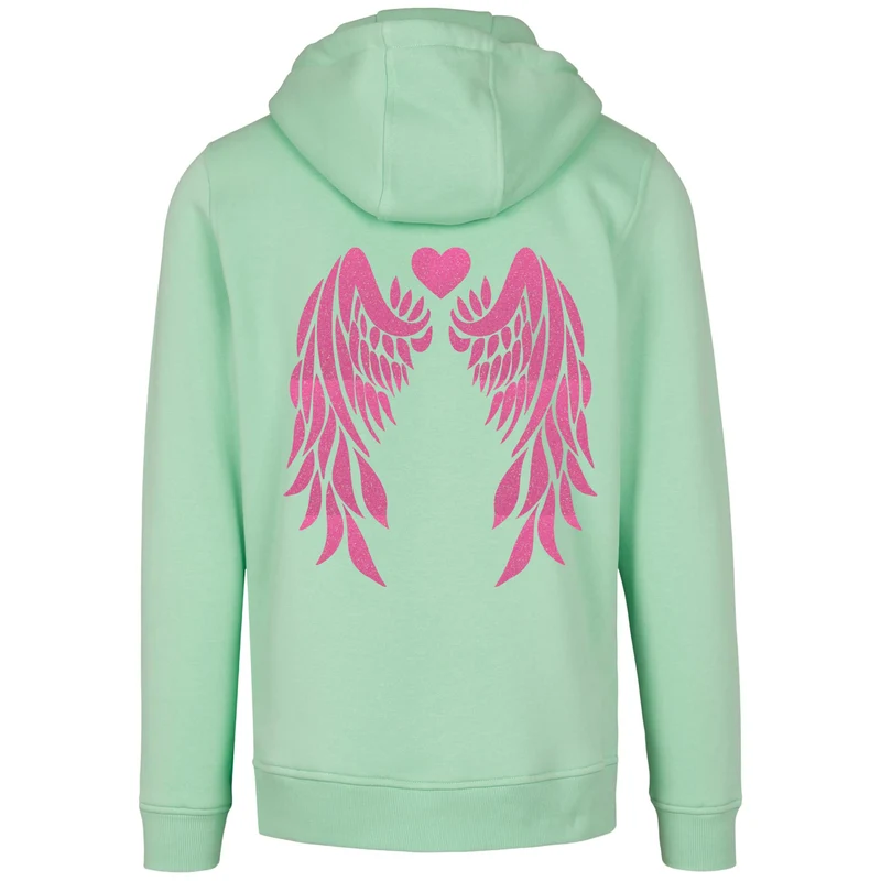 Hoodie - Angel Wings - Druck Neon Rosa - verschiedene Farben zur Auswahl