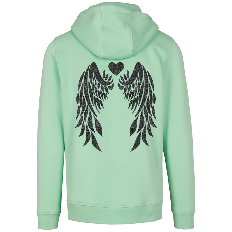 Hoodie - Angel Wings - Druck Schwarz - verschiedene Farben zur Auswahl
