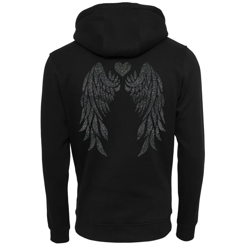 Hoodie - Angel Wings - Druck Schwarz - verschiedene Farben zur Auswahl