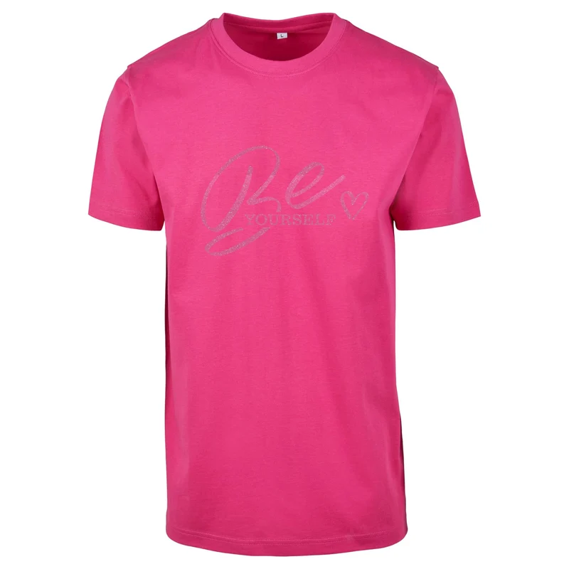 T-Shirt Shirt - Be Yourself - Druck Neon Rosa - verschiedene Farben zur Auswahl