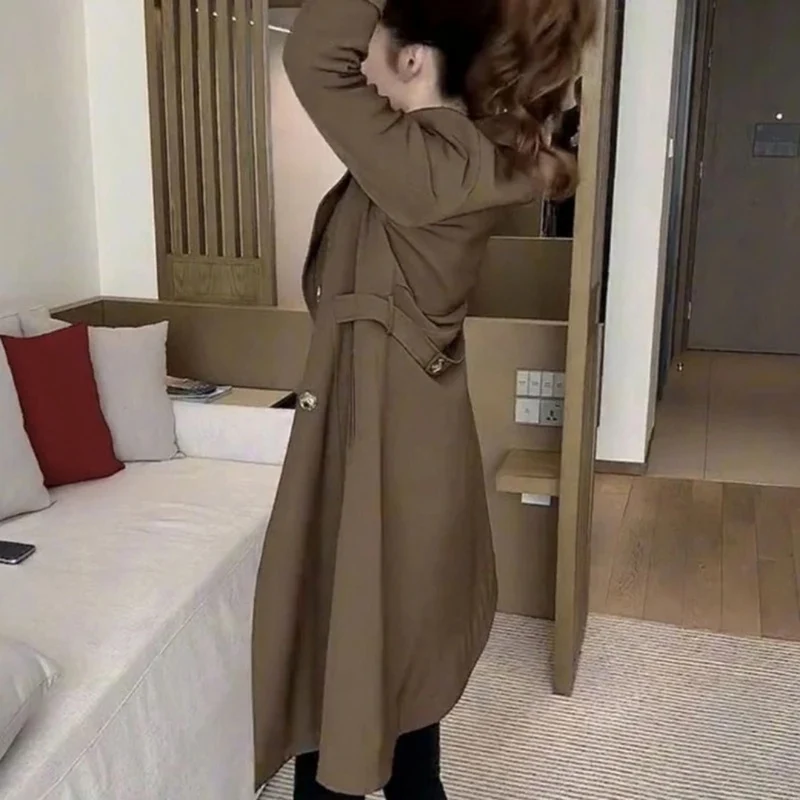 Hanni | Damen Lange Winterjacke im Zweireiher Stil