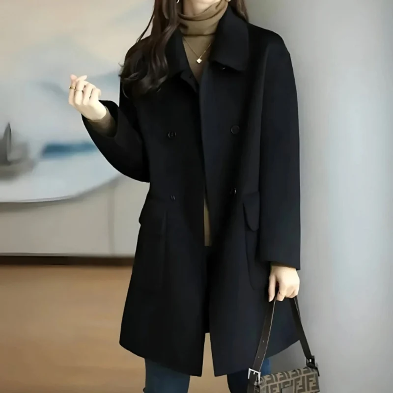 Dahab | Damen Winterjacke im Midi Stil mit Taschen