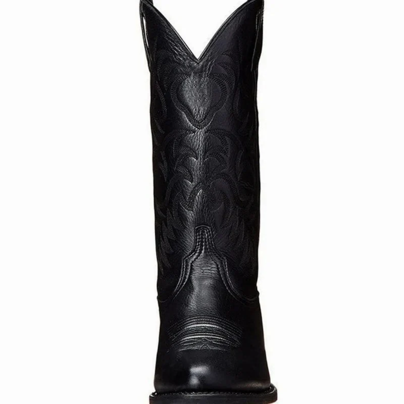 Allegra | Damen Orthopädische Cowboy Stiefel im klassischen Western Stil mit Stickerei