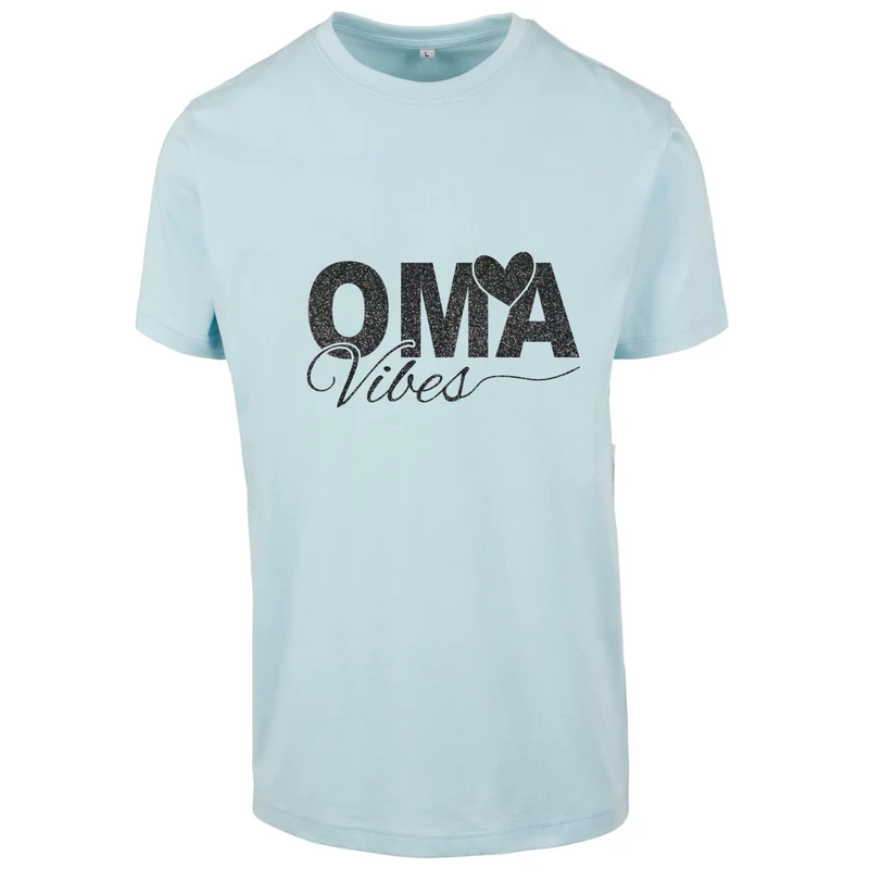 T-Shirt Shirt - Oma Vibes - Druck Schwarz Glitter - verschiedene Farben zur Auswahl