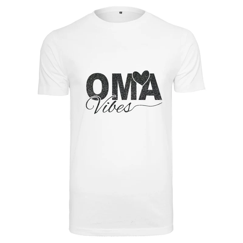 T-Shirt Shirt - Oma Vibes - Druck Schwarz Glitter - verschiedene Farben zur Auswahl