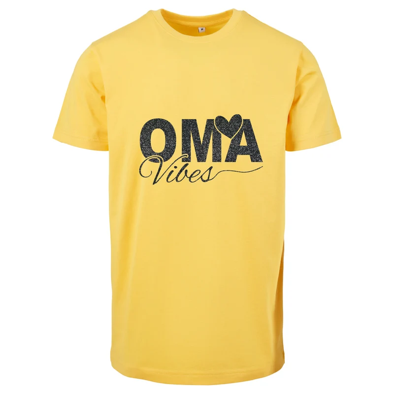 T-Shirt Shirt - Oma Vibes - Druck Schwarz Glitter - verschiedene Farben zur Auswahl
