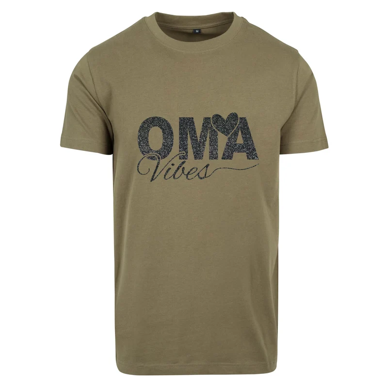 T-Shirt Shirt - Oma Vibes - Druck Schwarz Glitter - verschiedene Farben zur Auswahl