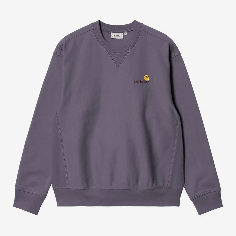 Carhartt WIP Herren American Script Sweatshirt | Schattiges Lila