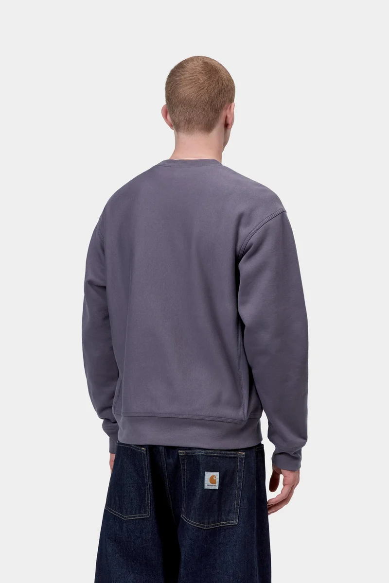 Carhartt WIP Herren American Script Sweatshirt | Schattiges Lila