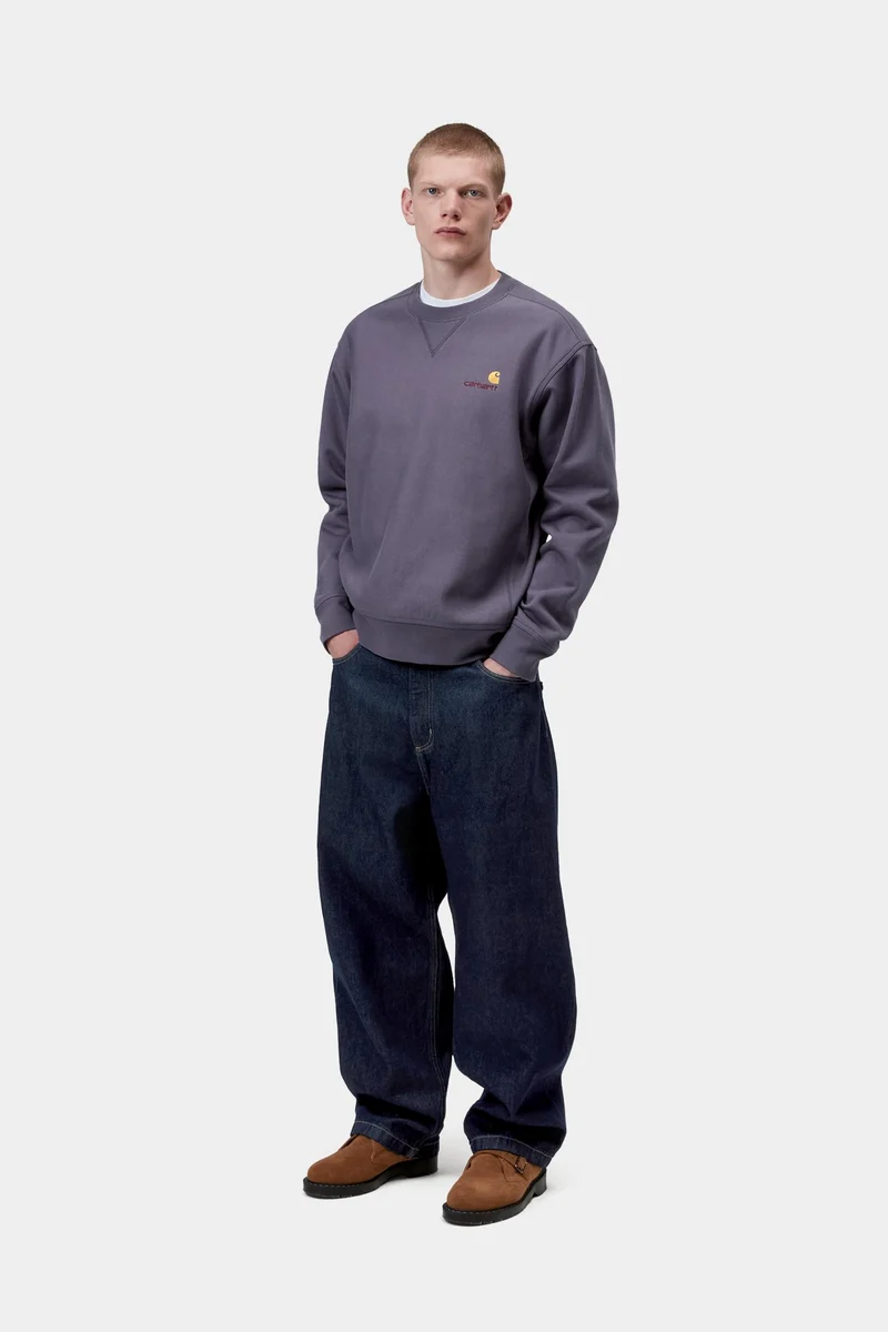 Carhartt WIP Herren American Script Sweatshirt | Schattiges Lila