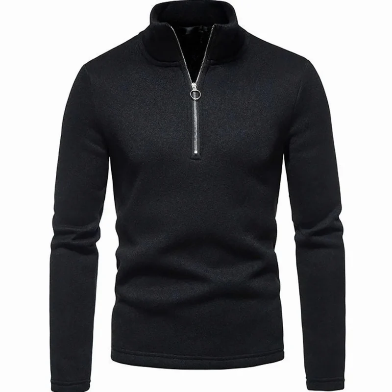 Bjarne | Herren Strickpullover mit Reißverschluss und Stehkragen