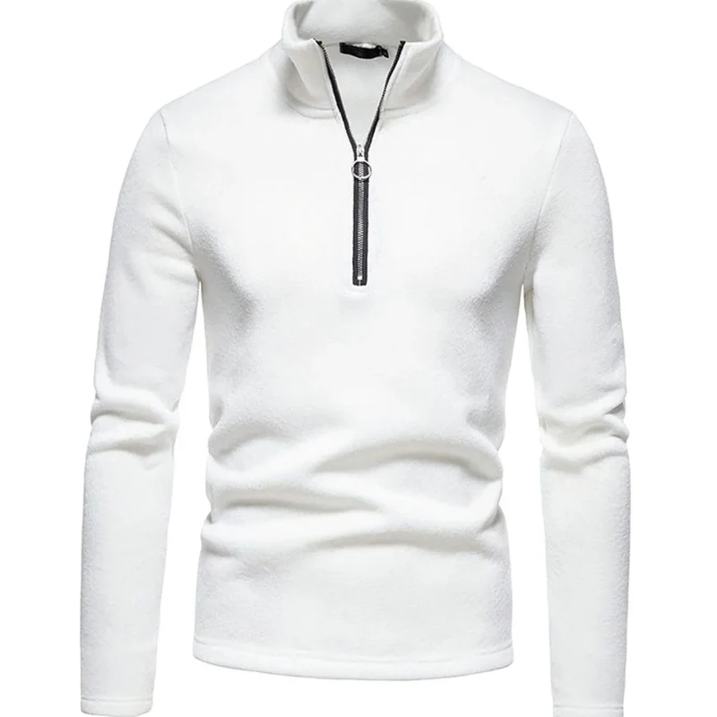 Bjarne | Herren Strickpullover mit Reißverschluss und Stehkragen