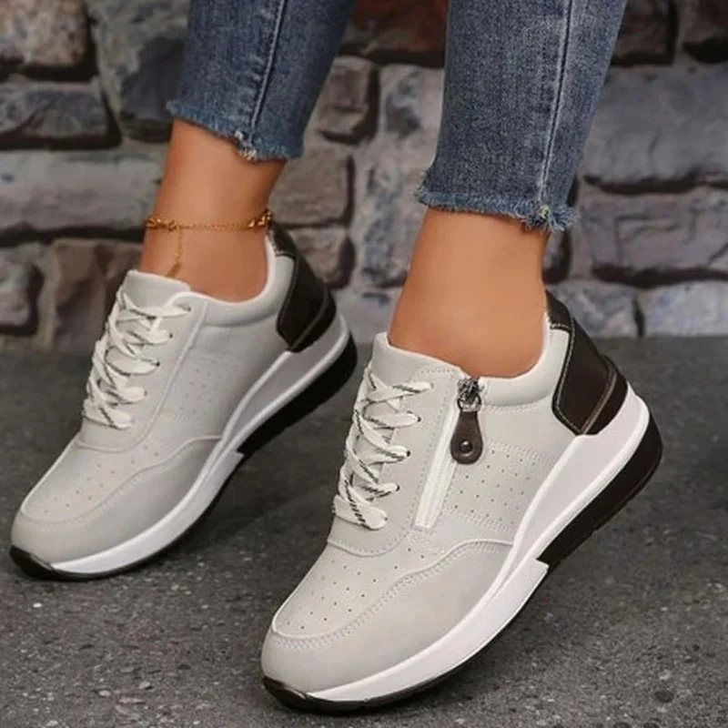 Liselotte | Damen Orthopädische Sneaker mit Plateau und Schnürschuh