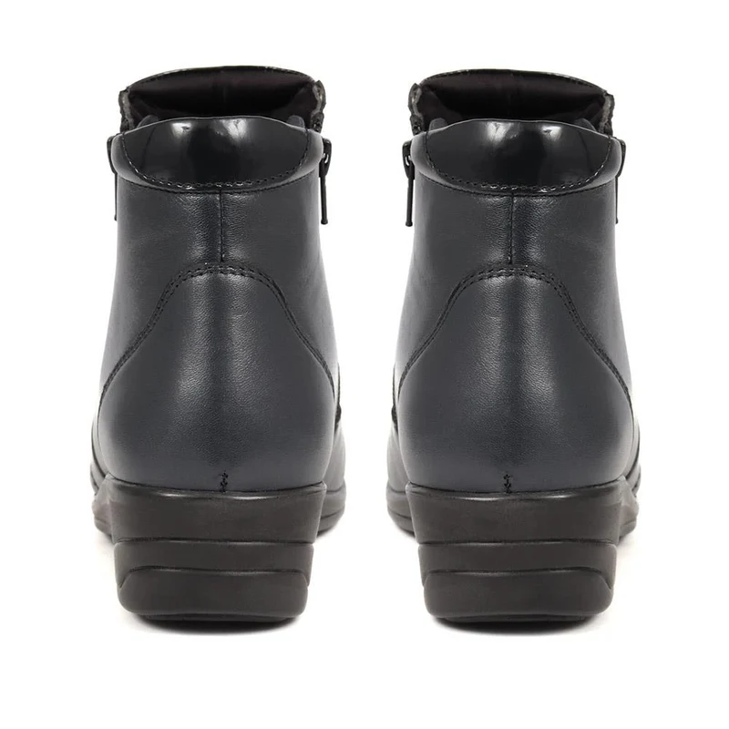 Leather Boots - KF38020 / 324 490 - Navy