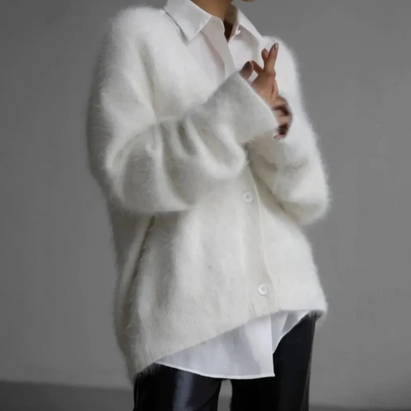 Juliette | Damen Strickjacke mit Knöpfen und Weitem Schnitt