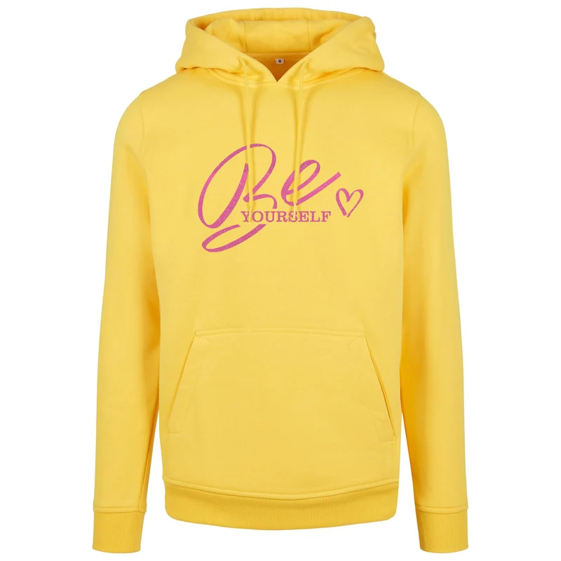 Hoodie - Be Yourself - Druck Neon Rosa - verschiedene Farben zur Auswahl