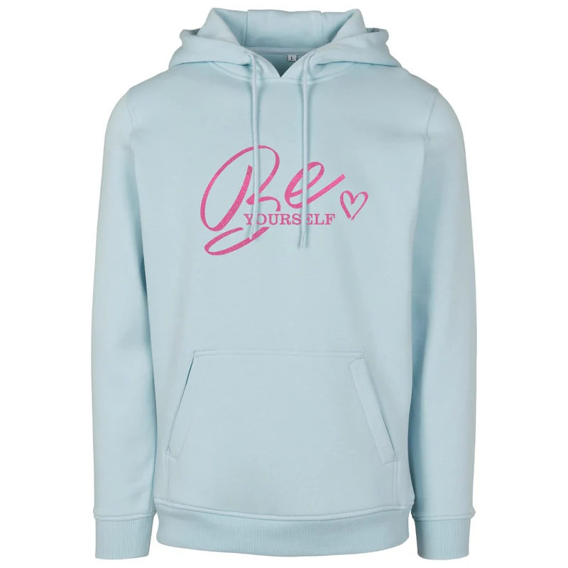 Hoodie - Be Yourself - Druck Neon Rosa - verschiedene Farben zur Auswahl