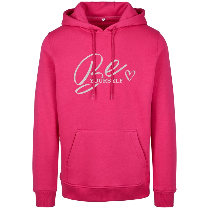 Hoodie - Be Yourself - Druck Weiß Rainbow - verschiedene Farben zur Auswahl