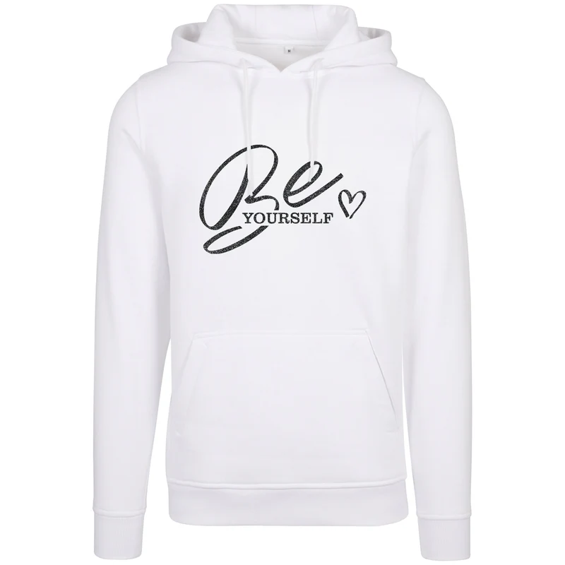 Hoodie - Be Yourself - Druck Schwarz - verschiedene Farben zur Auswahl