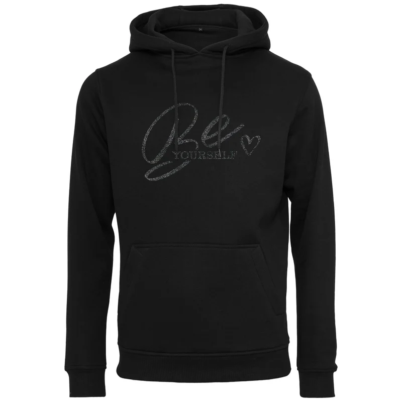 Hoodie - Be Yourself - Druck Schwarz - verschiedene Farben zur Auswahl